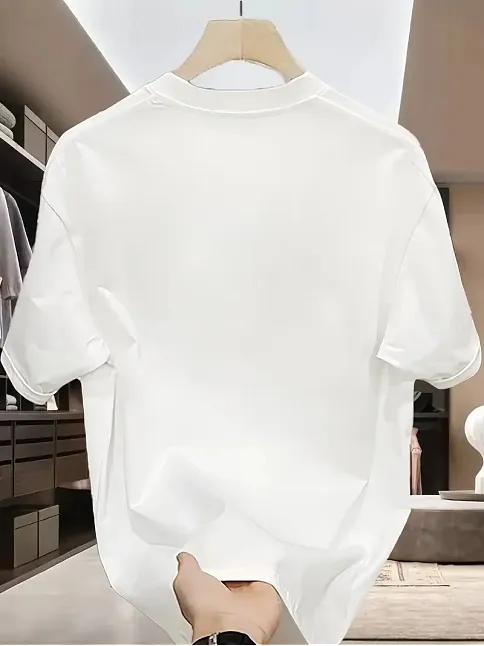 20/1 Penye Compack Özgür Kuşlar Baskılı Oversize Bisiklet Yaka T-shirt - Beyaz