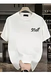 20/1 Penye Compack Start All Over Baskılı Oversize Bisiklet Yaka Kısa Kol Yazlık T-shirt - Beyaz