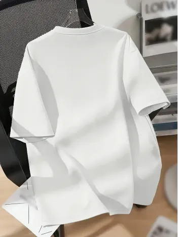 20/1 Penye Compack Baskılı Oversize Bisiklet Yaka Kısa Kol Yazlık T-shirt - Beyaz 20/1 Penye Compack Baskılı Oversize Bisiklet Yaka Kısa Kol Yazlık T-shirt - Beyaz