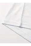 20/1 Penye Compack Baskılı Oversize Kahve Desenli Kadın Kısa Kol T-shirt - Beyaz