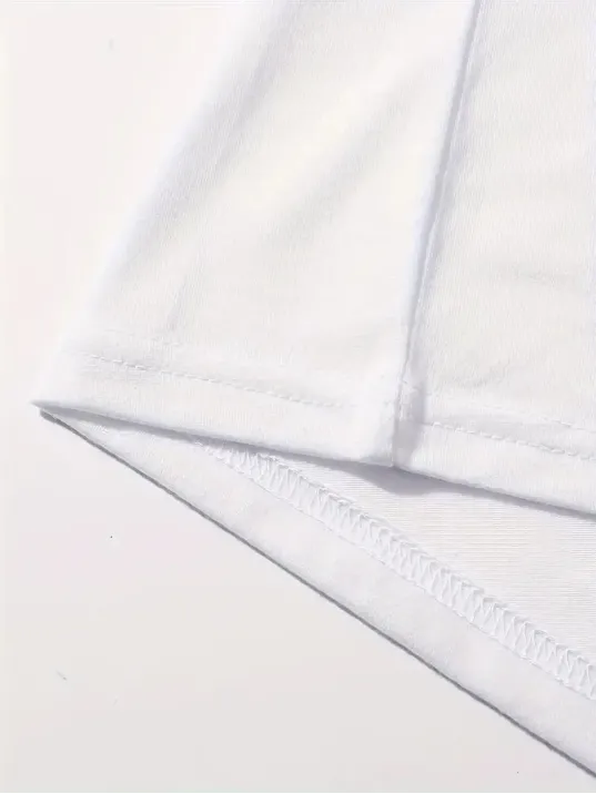 20/1 Penye Compack Baskılı Oversize Kahve Desenli Kadın Kısa Kol T-shirt - Beyaz