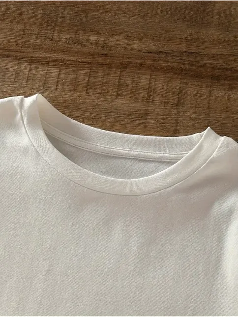 Brooklyn Harf Baskılı Düşük Omuzlu T-shirt, Rahat Kısa Kollu Bol T-shirt, Kadın Giyim - Beyaz