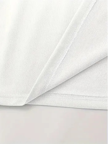 LB Baskılı Ön Arka Oversize Bisiklet Yaka Kısa Kol T-shirt - Beyaz