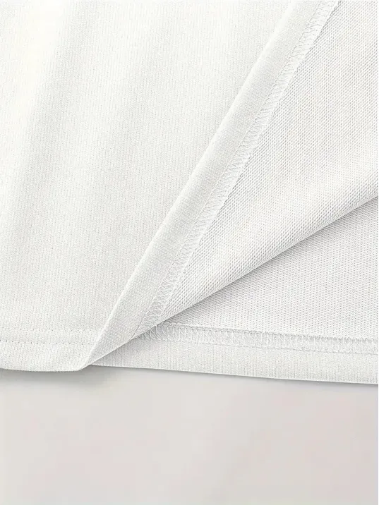 LB Baskılı Ön Arka Oversize Bisiklet Yaka Kısa Kol T-shirt - Beyaz