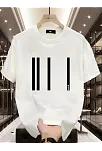Aıcg Ön Arka Baskılı Bisiklet Yaka Kadın Oversize Bisiklet Yaka T-shirt - Beyaz