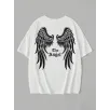 20/1 Penye Compack Dark Angel Baskılı Oversize Kısa Kol Yazlık T-shirt- Beyaz 20/1 Penye Compack Dark Angel Baskılı Oversize Kısa Kol Yazlık T-shirt- Beyaz