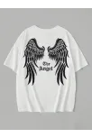 20/1 Penye Compack Dark Angel Baskılı Oversize Kısa Kol Yazlık T-shirt- Beyaz 20/1 Penye Compack Dark Angel Baskılı Oversize Kısa Kol Yazlık T-shirt- Beyaz