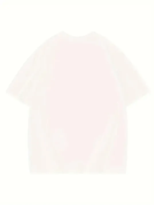 Thousand Ön Arka Baskılı Oversize Bisiklet Yaka T-shirt - Beyaz