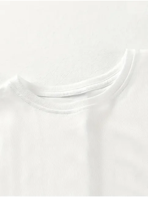 Kadın Ayı Baskılı "Umrumda Değil" Bol Kesim Günlük T-Shirt Beyaz