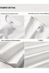 Aıcg Ön Arka Baskılı Bisiklet Yaka Kadın Oversize Bisiklet Yaka T-shirt - Beyaz