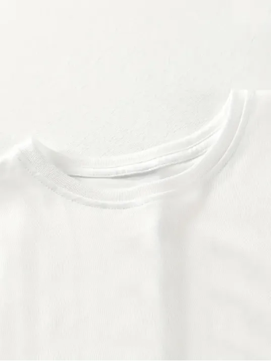 20/1 Penye Compack Gülücük Baskılı Oversize Bisiklet Yaka Kısa Kol Yazlık T-shirt - Beyaz 20/1 Penye Compack Gülücük Baskılı Oversize Bisiklet Yaka Kısa Kol Yazlık T-shirt - Beyaz