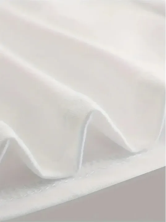 20/1 Penye Compack Ön Arka Ejder Baskılı Oversize Bisiklet Yaka T-shirt - Beyaz