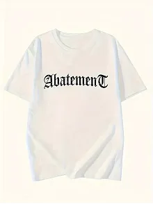 Örümcek Ağı Desenli Baskılı Oversize Bisiklet Yaka T-shirt  - Beyaz