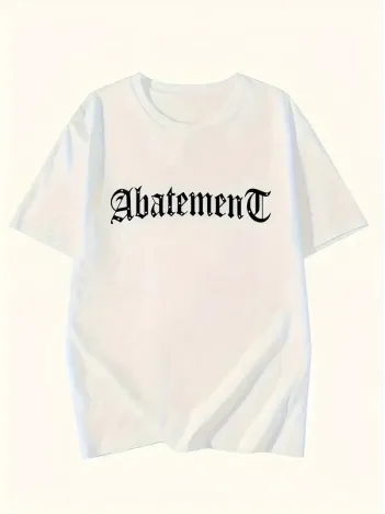 Örümcek Ağı Desenli Baskılı Oversize Bisiklet Yaka T-shirt  - Beyaz