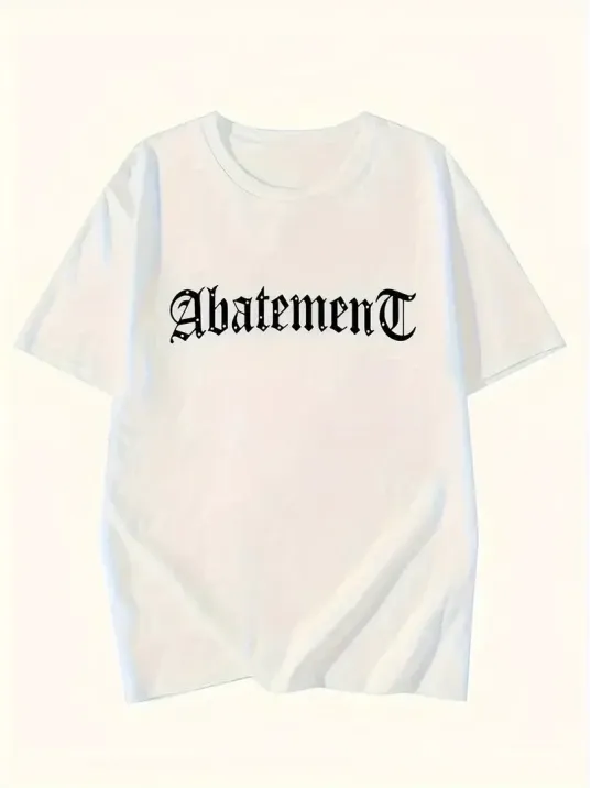 Örümcek Ağı Desenli Baskılı Oversize Bisiklet Yaka T-shirt  - Beyaz