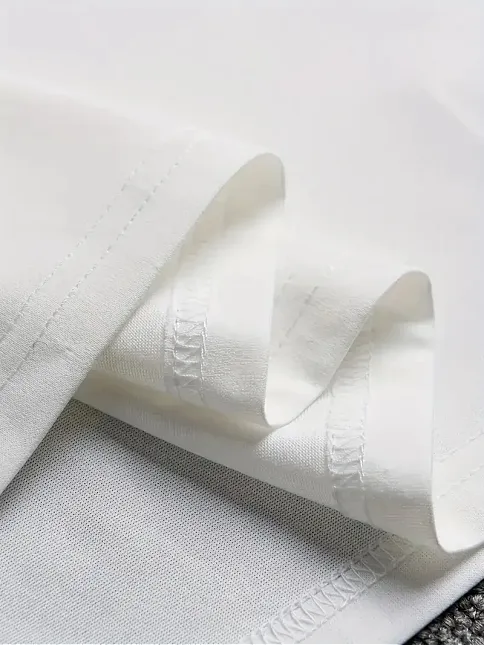 Erkek Baskılı Bisiklet Yaka Erkek T-shirt - Beyaz