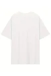 Kadın Ayı Baskılı "Umrumda Değil" Bol Kesim Günlük T-Shirt Beyaz