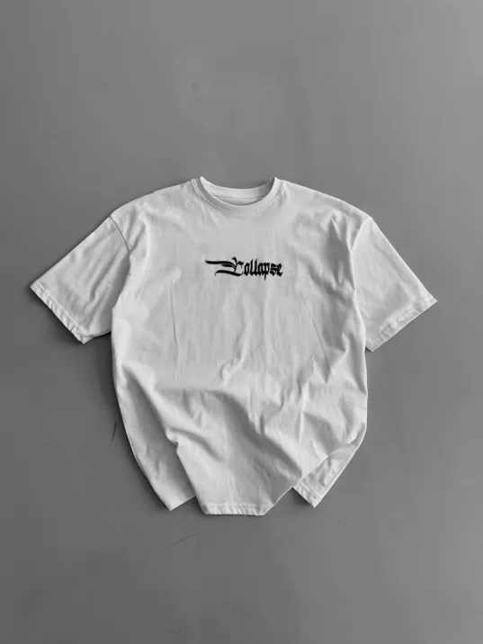 20/1 Penye Compack Baskılı Oversize Bisiklet Yaka Kısa Kol Yazlık T-shirt - Beyaz 20/1 Penye Compack Baskılı Oversize Bisiklet Yaka Kısa Kol Yazlık T-shirt - Beyaz