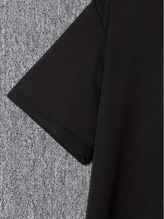 20/1 Penye Compack I TRIED TO WARN YOU. Baskılı Oversize Bisiklet Yaka T-shirt - Siyah