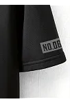 Lb Ön Arka Baskılı Oversize Bisiklet Yaka Yazlık T-shirt - Siyah