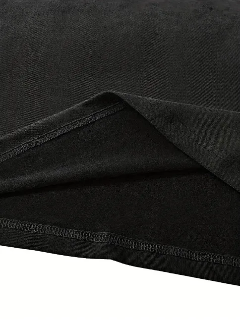 Fiyonk Ön Arka Baskılı Siyah Oversize Unisex Kısa Kol T-shirt- Siyah