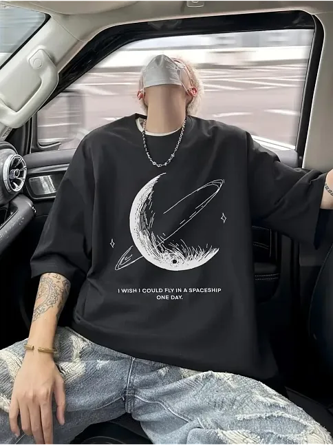 Erkekler İçin Siyah Tişört Grafik Genç Emo Vintage Gotik Rahat Büyük Beden Kısa Kollu Tişört Giysi Üst- Siyah Erkekler İçin Siyah Tişört Grafik Genç Emo Vintage Gotik Rahat Büyük Beden Kısa Kollu Tişört Giysi Üst- Siyah