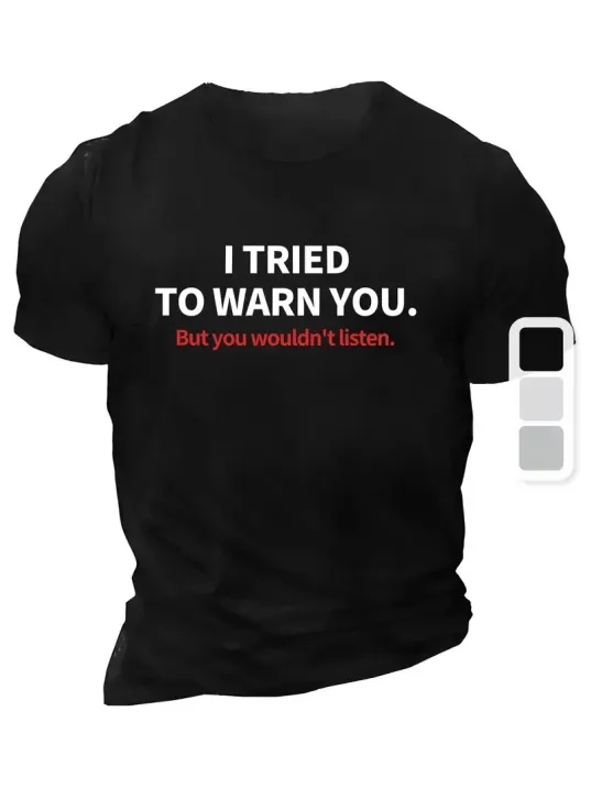 20/1 Penye Compack I TRIED TO WARN YOU. Baskılı Oversize Bisiklet Yaka T-shirt - Siyah 20/1 Penye Compack I TRIED TO WARN YOU. Baskılı Oversize Bisiklet Yaka T-shirt - Siyah