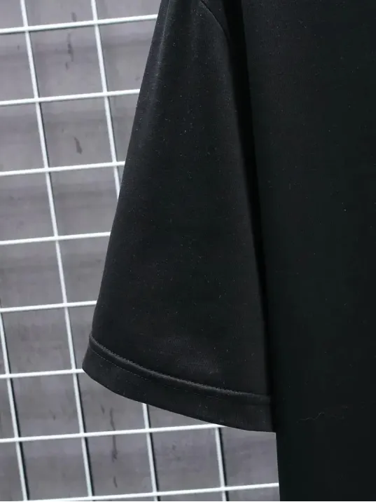 20/1 Penye Compack FUTRE Baskılı Oversize Kısa Kol Bisiklet Yaka T-shirt - Siyah