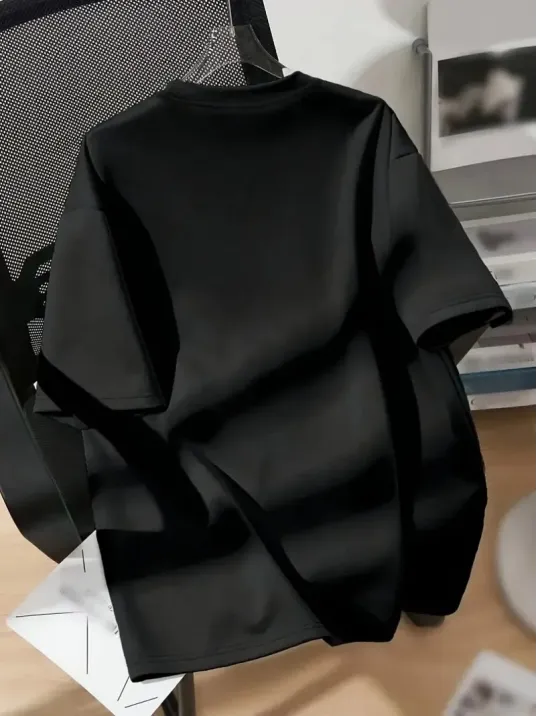 20/1 Penye Compack Ayı Baskılı Oversize Bisiklet Yaka Kısa Kol T-shirt - Siyah 20/1 Penye Compack Ayı Baskılı Oversize Bisiklet Yaka Kısa Kol T-shirt - Siyah