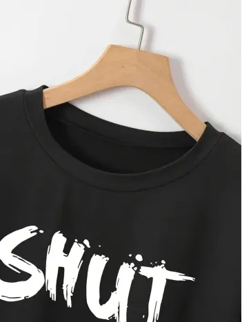 20/1 Penye Compack Baskılı Oversize Bisiklet Yaka m Kısa Kol Yazlık T-shirt - Siyah 20/1 Penye Compack Baskılı Oversize Bisiklet Yaka m Kısa Kol Yazlık T-shirt - Siyah