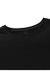 Kadın Bol Kesim T-shirt Ayı Baskılı "Umrumda Değil" Siyah