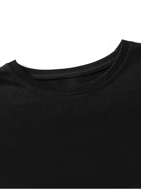 Kadın Bol Kesim T-shirt Ayı Baskılı "Umrumda Değil" Siyah