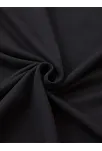 Leopar Desenli Fiyonklu Tişört - Rahat Polyester, Makinede Yıkanabilir, Bisiklet Yaka, Kadınlar İçin Yazlık Günlük Üst - Siyah