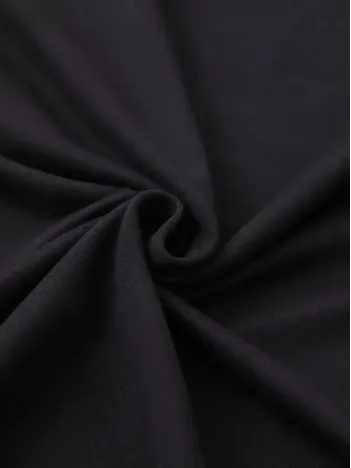 Leopar Desenli Fiyonklu Tişört - Rahat Polyester, Makinede Yıkanabilir, Bisiklet Yaka, Kadınlar için Yazlık Günlük Üst - Siyah