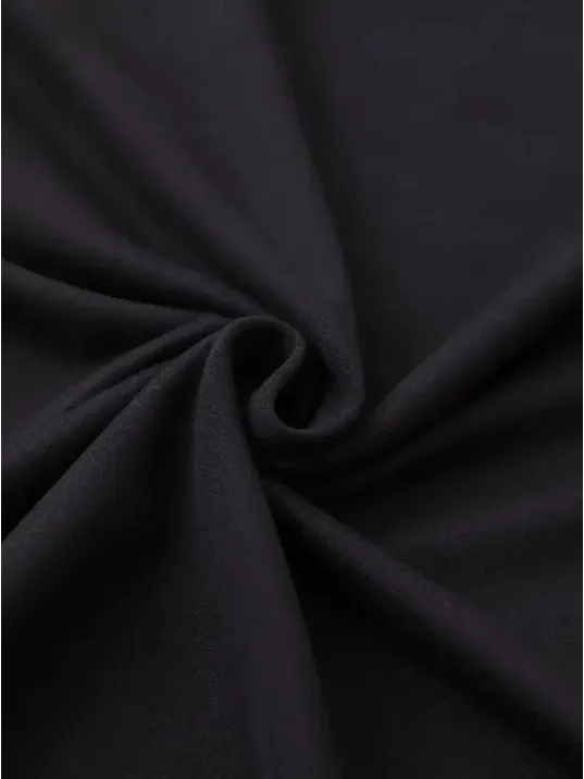 Leopar Desenli Fiyonklu Tişört - Rahat Polyester, Makinede Yıkanabilir, Bisiklet Yaka, Kadınlar için Yazlık Günlük Üst - Siyah