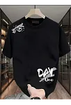 20/1 Penye Compack Day One Baskılı Oversize Bisiklet Yaka T-shirt - Siyah
