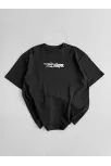 20/1 Penye Compack Unisex Baskılı Oversize Bisiklet Yaka Kısa Kol Yazlık T-shirt - Siyah 20/1 Penye Compack Unisex Baskılı Oversize Bisiklet Yaka Kısa Kol Yazlık T-shirt - Siyah