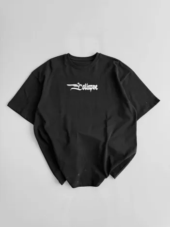 20/1 Penye Compack Unisex Baskılı Oversize Bisiklet Yaka Kısa Kol Yazlık T-shirt - Siyah 20/1 Penye Compack Unisex Baskılı Oversize Bisiklet Yaka Kısa Kol Yazlık T-shirt - Siyah