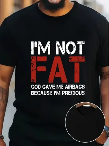 Ben Şişman Değilim Tanrı Bana Hava Yastığı Verdi Çünkü Ben Değerliyim Tişörtü - Siyah Ben Şişman Değilim Tanrı Bana Hava Yastığı Verdi Çünkü Ben Değerliyim Tişörtü - Siyah