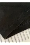 20/1 Penye Compack Baskılı Oversize Kısa Kol Bisiklet Yaka T-shirt - Siyah