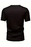 20/1 Penye Compack Baskılı Oversize Bisiklet Yaka Kısa Kol T-shirt - Siyah
