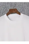 20/1 Penye Compack I Trıed To Warn You. Baskılı Oversize Bisiklet Yaka T-shirt - Beyaz