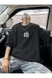 Baskı Oh Erkek Oversive Tişört, Grafik Tişört Erkek Yazlık Outdoor Kıyafetleri, Sporda Ve Günlük Giyime Uygun - Siyah