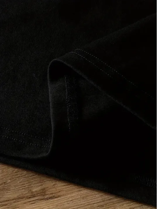 20/1 Penye Compack Ayı Baskılı Oversize Bisiklet Yaka Kısa Kol T-shirt - Siyah 20/1 Penye Compack Ayı Baskılı Oversize Bisiklet Yaka Kısa Kol T-shirt - Siyah