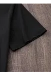 20/1 Penye Compack Baskılı Oversize Bisiklet Yaka M Kısa Kol Yazlık T-shirt - Siyah