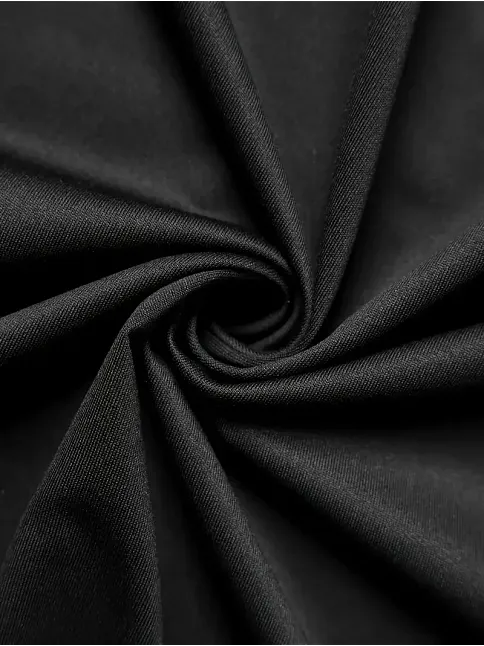 Benzersiz Sırt Baskılı Erkek Sokak Stili Bol Tişört - Nefes Alabilir Polyester, Makinede Yıkanabilir - Siyah