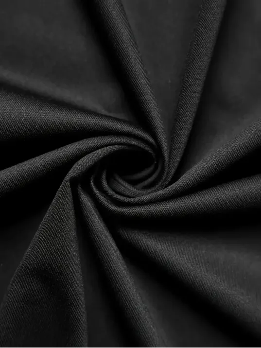 Benzersiz Sırt Baskılı Erkek Sokak Stili Bol Tişört - Nefes Alabilir Polyester, Makinede Yıkanabilir - Siyah