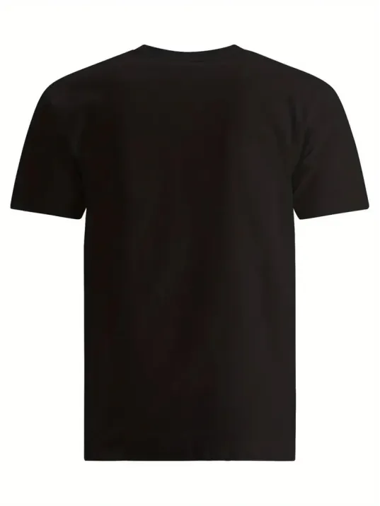 20/1 Penye Compack SPACEBALLS Erkek Baskılı Oversize Bisiklet Yaka Kısa Kol Yazlık T-shirt - Siyah