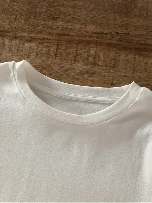 20/1 Penye Compack Ayı Baskılı Oversize Bisiklet Yaka Kısa Kol T-shirt - Beyaz