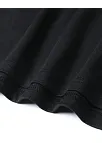 20/1 Penye Compack Baskılı Oversize Bisiklet Yaka Kısa Kol T-shirt - Siyah